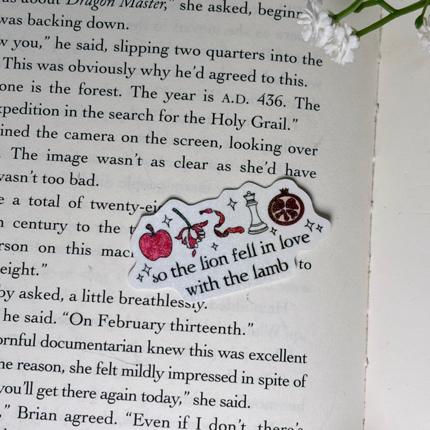 "So the Lion Fell in Love with the Lamb"-Sticker