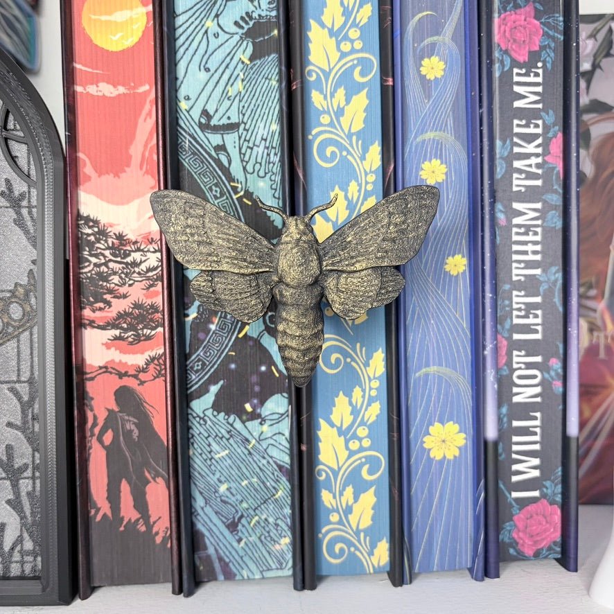 "Moth" Spine Hugger- Bookshelf Decor