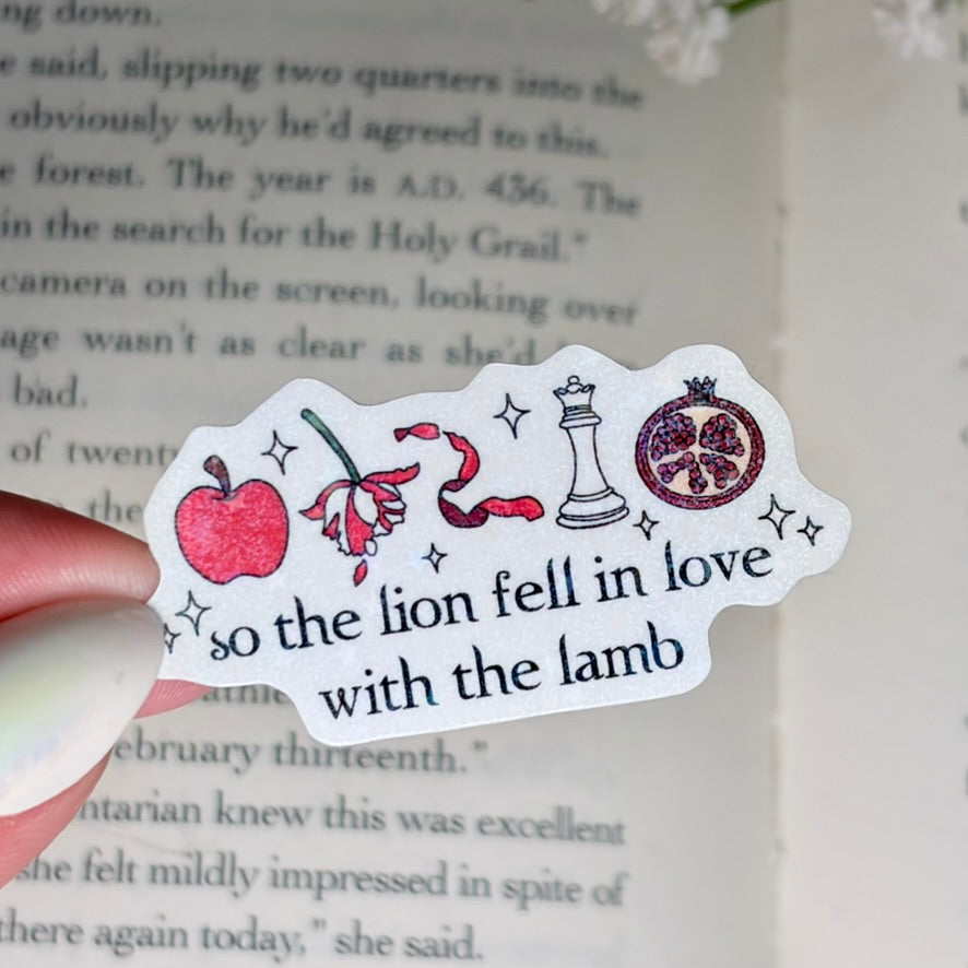 "So the Lion Fell in Love with the Lamb"-Sticker
