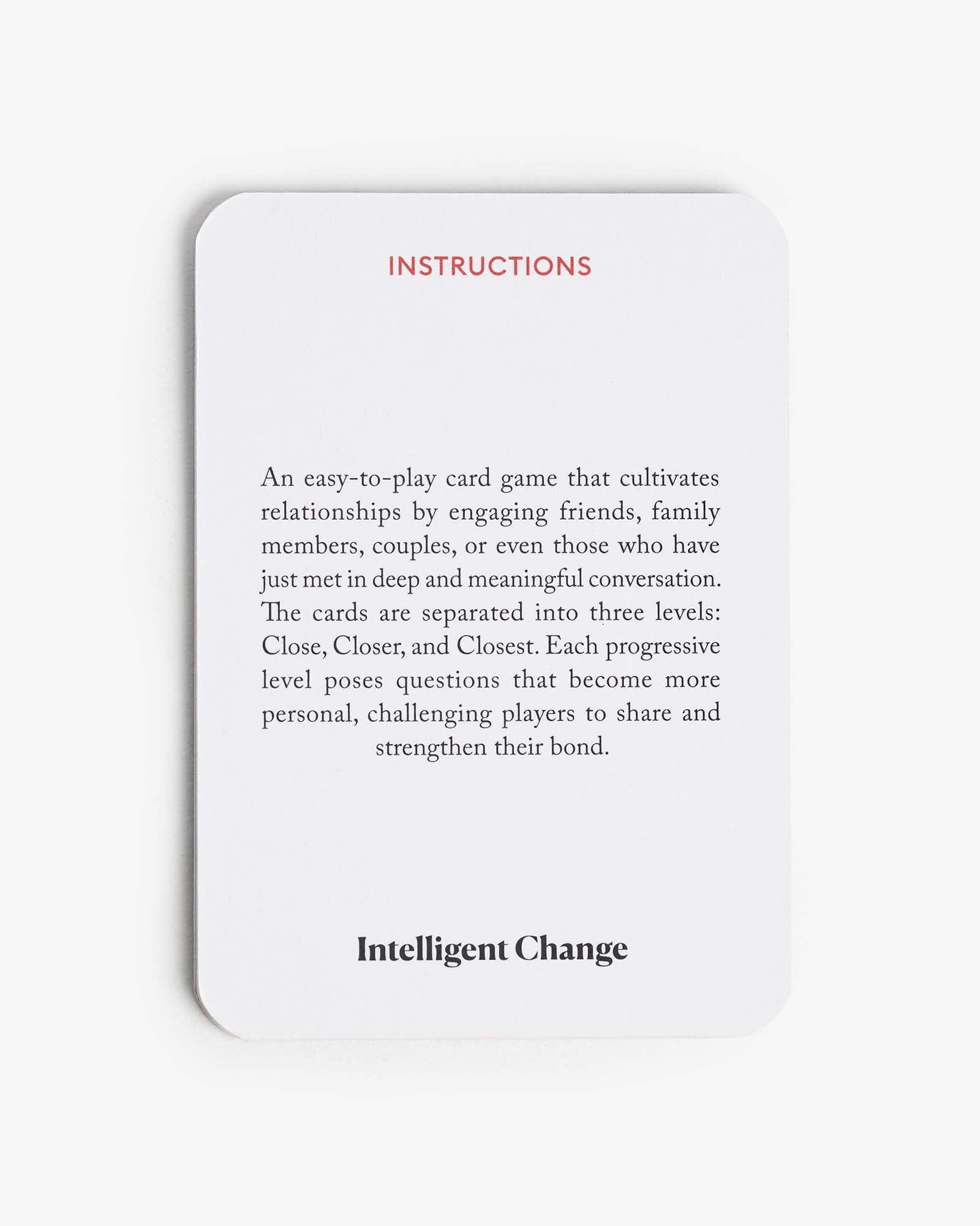 Get Closer Conversation Game: Original- Card Game