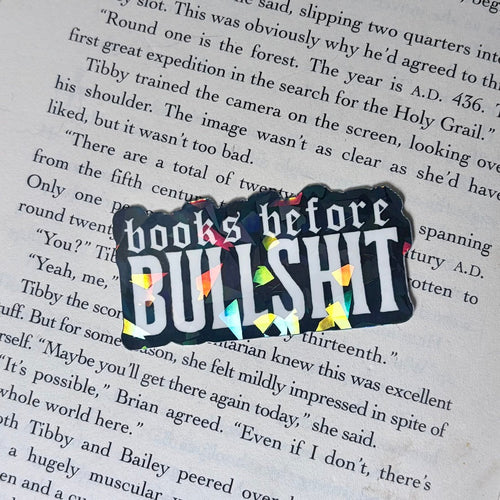 "Books Before Bullshit"-Sticker
