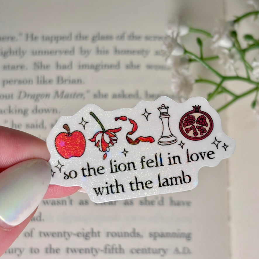 "So the Lion Fell in Love with the Lamb"-Sticker