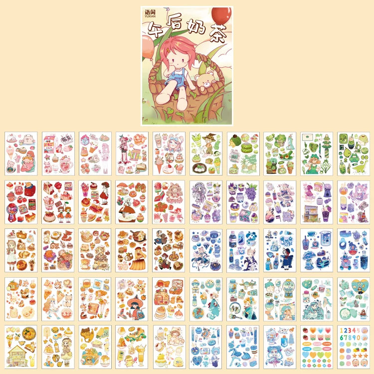 Yoofun Kawaii Colorful Dream Sticker Set | Decorative Stationery for Journaling and Scrapbooking