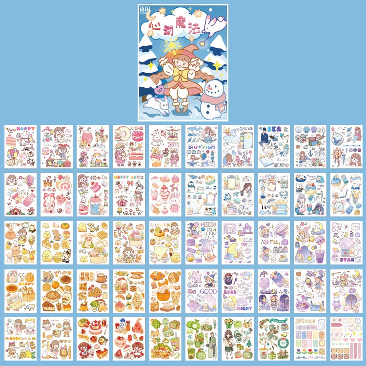 Yoofun Kawaii Colorful Dream Sticker Set | Decorative Stationery for Journaling and Scrapbooking