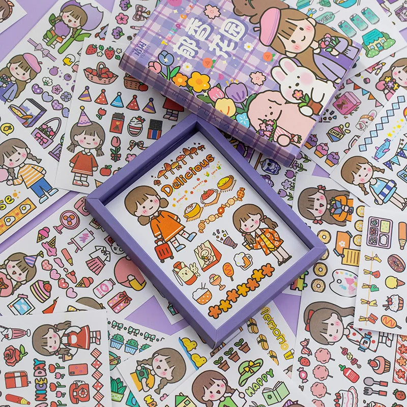 Yoofun Kawaii Colorful Dream Sticker Set | Decorative Stationery for Journaling and Scrapbooking