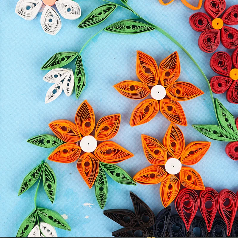36 Colors 180Pcs Quilling Paper Strips Set | Assorted Mixed Color Origami Paper for DIY Flower Art