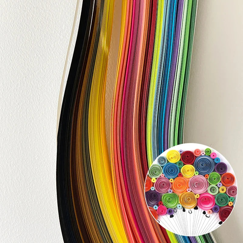 36 Colors 180Pcs Quilling Paper Strips Set | Assorted Mixed Color Origami Paper for DIY Flower Art