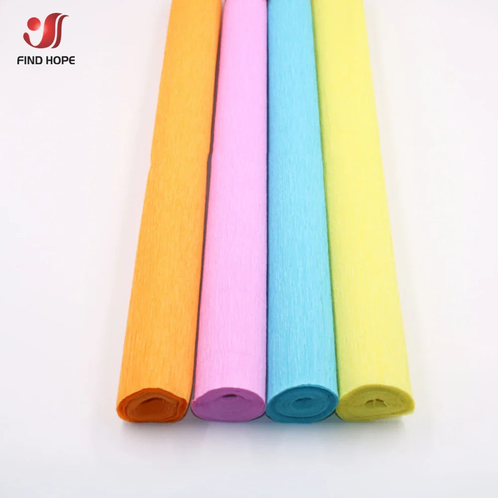 9.8in x 8ft Crepe Paper Roll | 11 Assorted Colors for DIY Paper Flower Decor