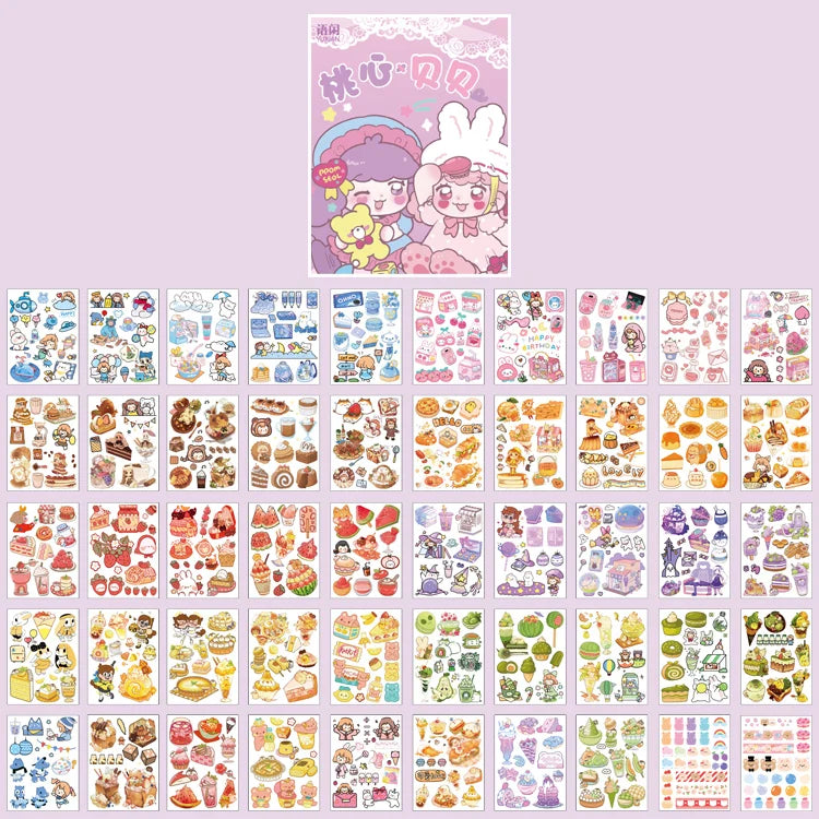 Yoofun Kawaii Colorful Dream Sticker Set | Decorative Stationery for Journaling and Scrapbooking