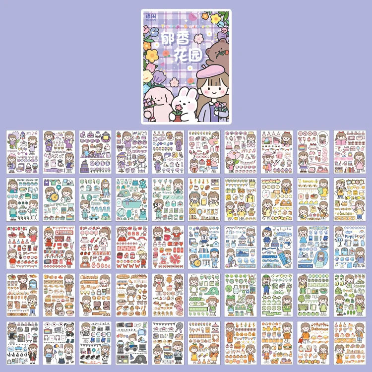 Yoofun Kawaii Colorful Dream Sticker Set | Decorative Stationery for Journaling and Scrapbooking