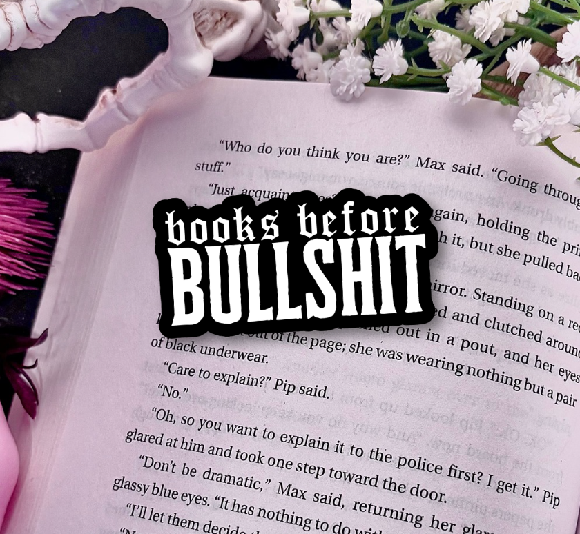 "Books Before Bullshit"-Sticker