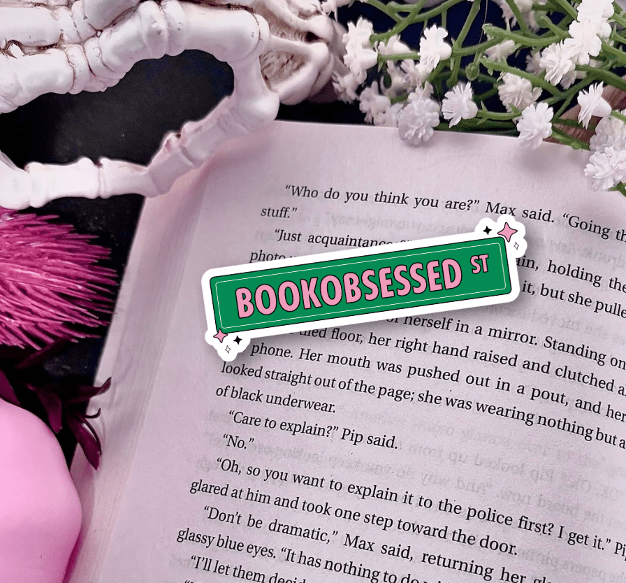 "BOOKOBSESSED ST"-Sticker