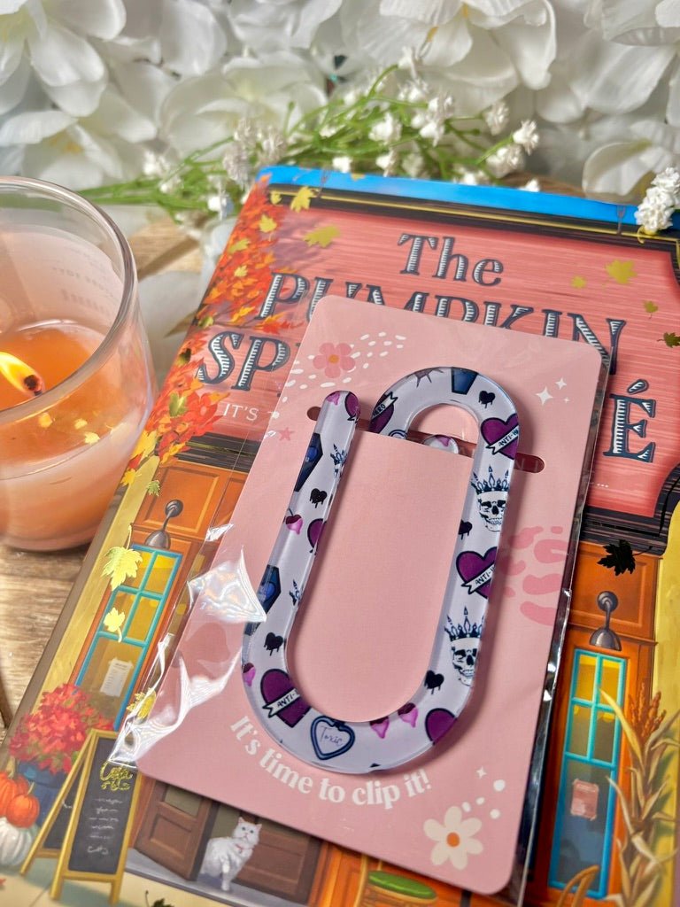 "Dark Romance" Jumbo Paperclip Acrylic Bookmark