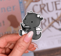 "Dragon Reading a Book"-Sticker