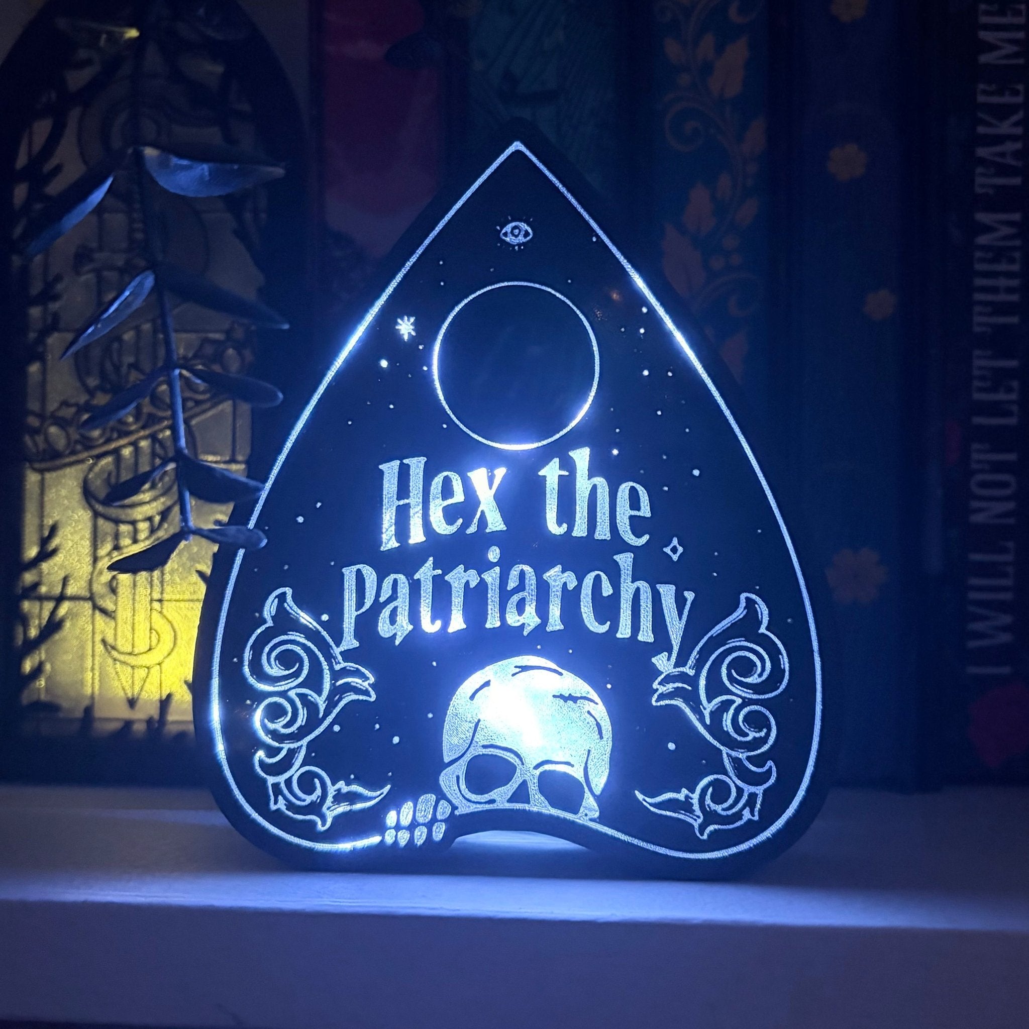 "Hex the Patriarchy"-Light Up Book Nook