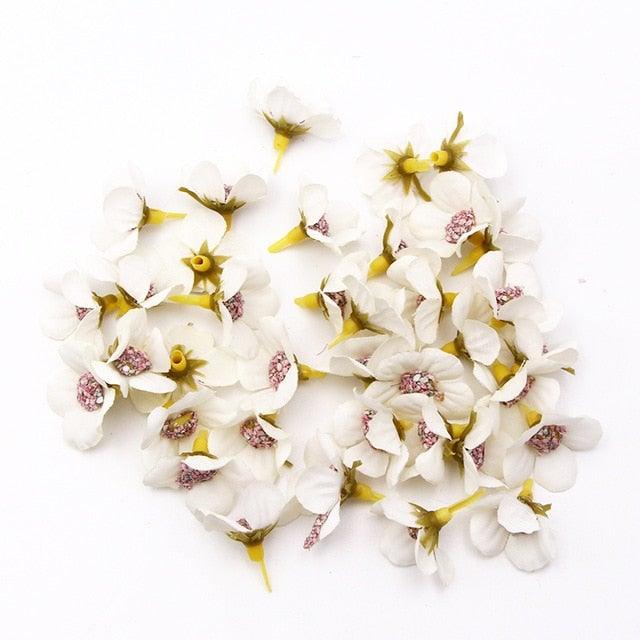 Mini Multicolor 50/100pcs Daisy Flower Head Silk Artificial Flower For Wreaths Craft Scrapbooking Daisy Flower Head Mini Artificial Silk Flower for Crown Scrap Wedding Home Decor Garland Headdress
