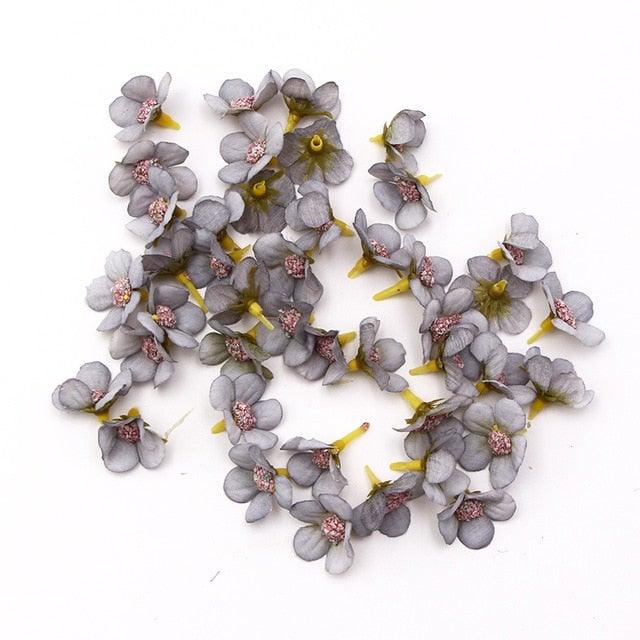 Mini Multicolor 50/100pcs Daisy Flower Head Silk Artificial Flower For Wreaths Craft Scrapbooking Daisy Flower Head Mini Artificial Silk Flower for Crown Scrap Wedding Home Decor Garland Headdress