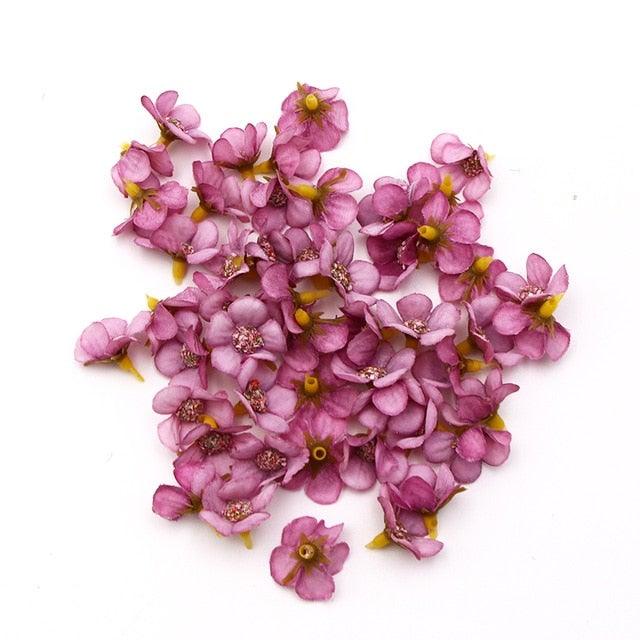Mini Multicolor 50/100pcs Daisy Flower Head Silk Artificial Flower For Wreaths Craft Scrapbooking Daisy Flower Head Mini Artificial Silk Flower for Crown Scrap Wedding Home Decor Garland Headdress