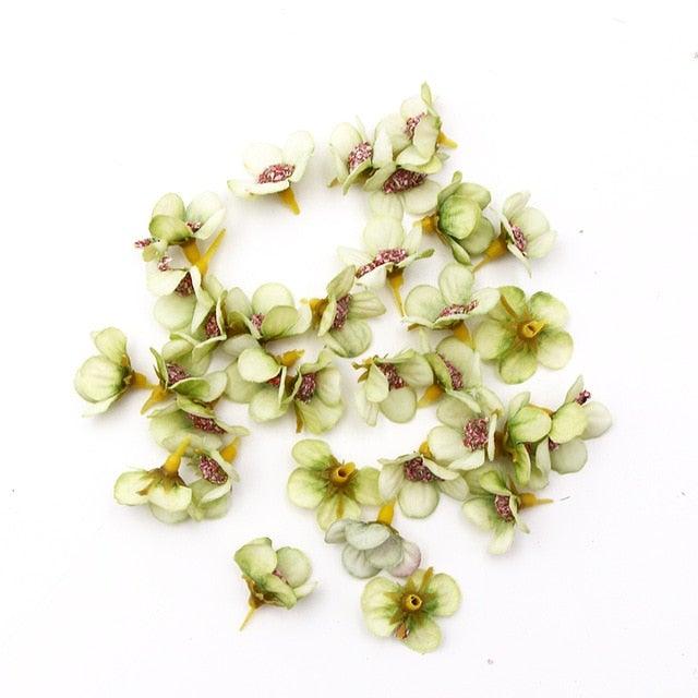 Mini Multicolor 50/100pcs Daisy Flower Head Silk Artificial Flower For Wreaths Craft Scrapbooking Daisy Flower Head Mini Artificial Silk Flower for Crown Scrap Wedding Home Decor Garland Headdress