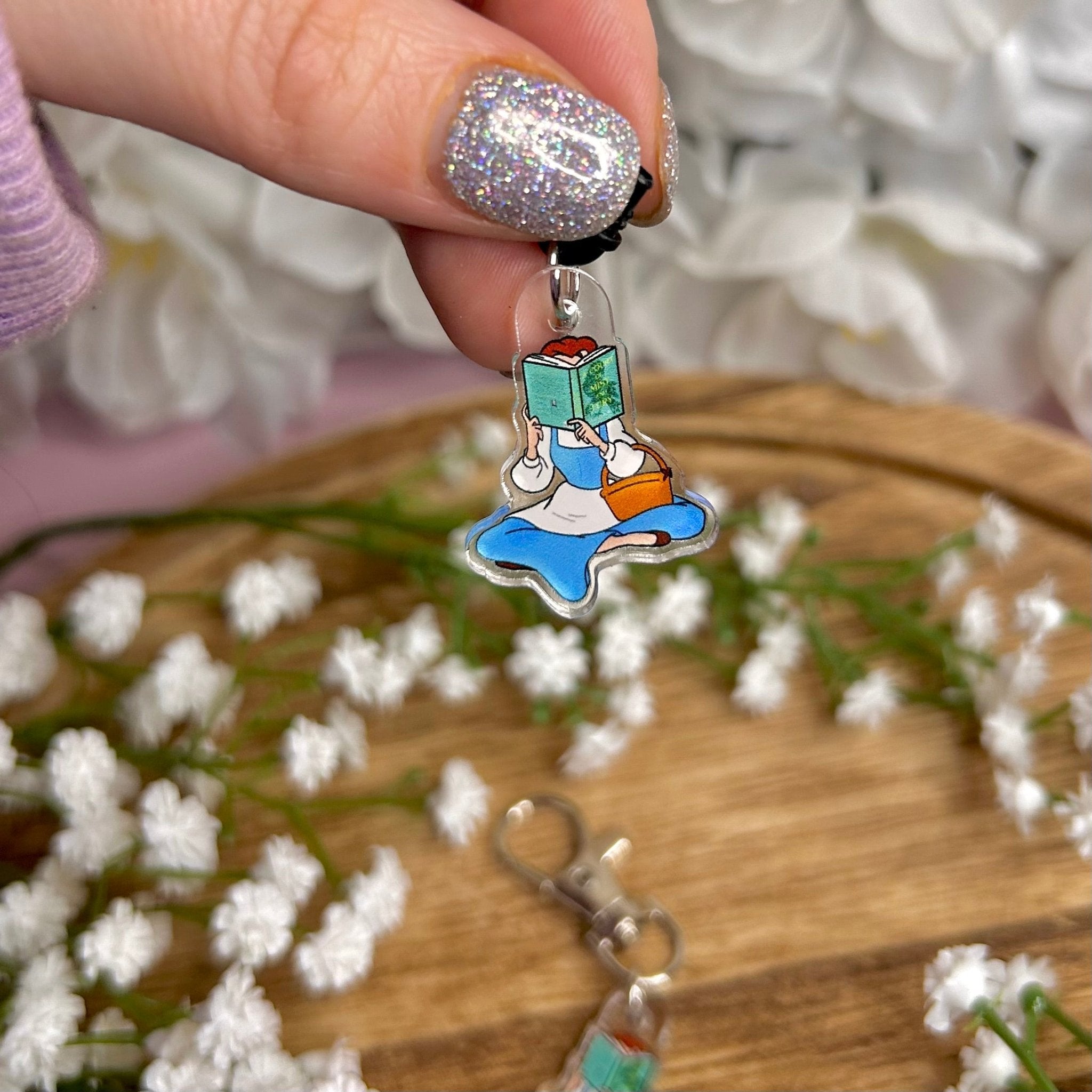 "Princess Reading A Court of Mist and Fury"-USB-C Dust Plugs
