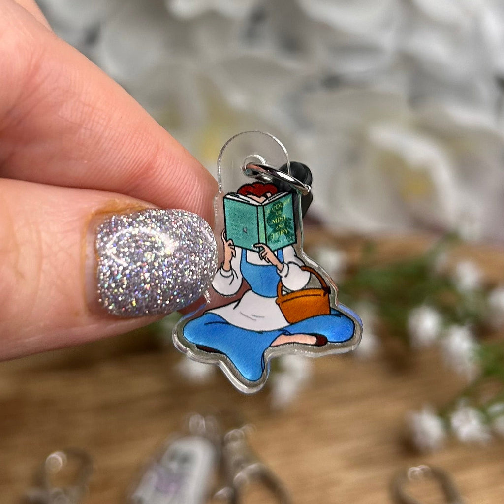 "Princess Reading A Court of Mist and Fury"-USB-C Dust Plugs