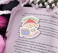 "Toadally into Books"-Sticker